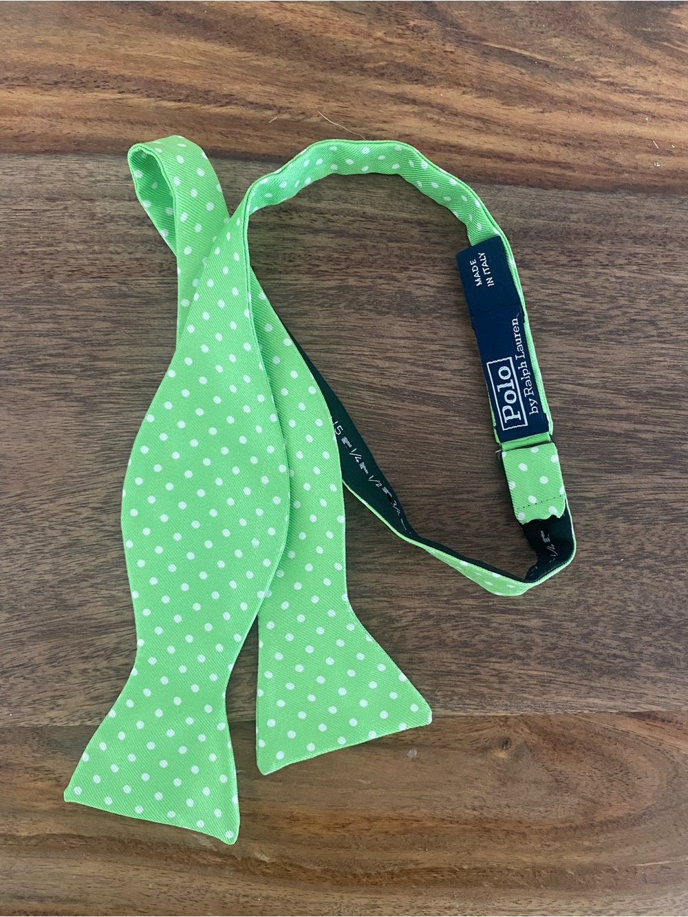 Vintage Polo Green Polka Dot Bow Tie